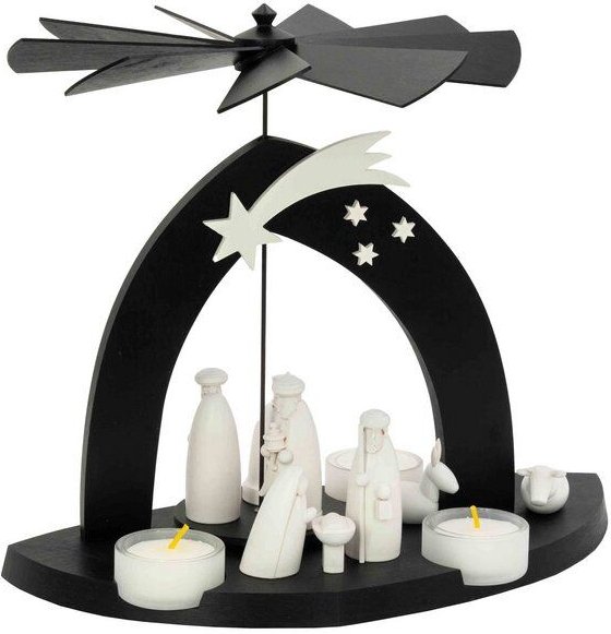 E.Schalling Moderne Black Pyramide Christi Geburt mit den drei Weisen