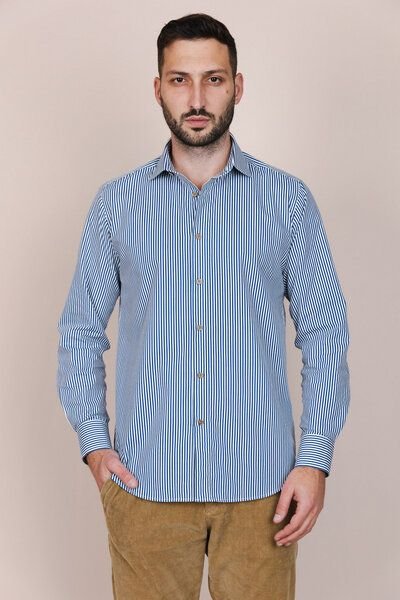 De IONESCU Bio-Baumwolle Shirt Herren Langarm Hemd, Regular Fit, Vegan, Oxford-Kragen