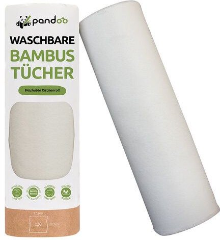 pandoo Wiederverwendbare Küchenrolle aus Bambus-Viskose