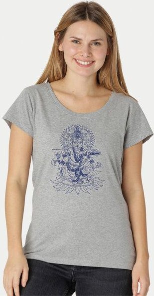Peaces.bio - handbedruckte Biomode Loosefit Shirt Ganesha Damen