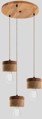 ALMUT von Wildheim 3er Pendelleuchte im skandinavischen Design aus Eichenholz