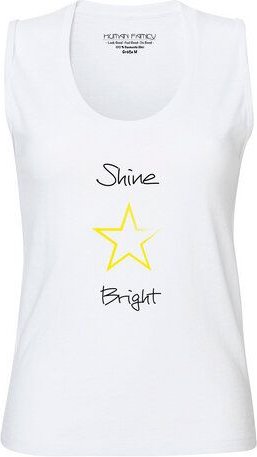 Human Family Trendiges Damen Top "Lounge Star" in white