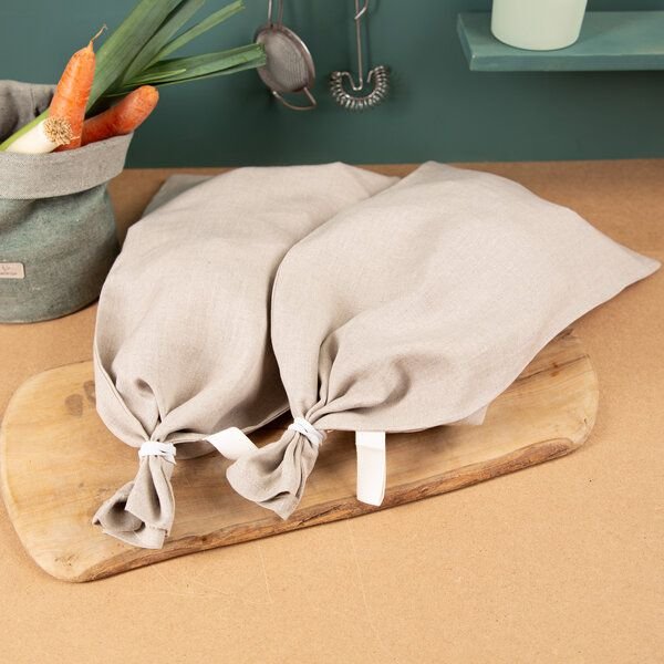 nahtur-design Wiederverwendbare Gefrierbeutel aus 100% Bioleinen