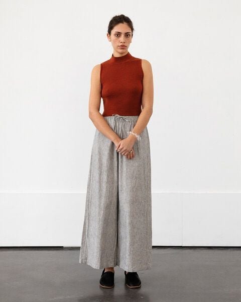 Rotholz gestricktes Singlet Merinowolle