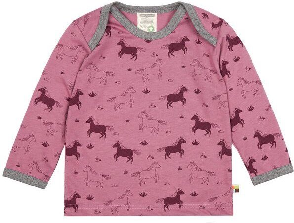 loud + proud Babys & Kinder Langarm Oberteil Pony Weide, GOTS-zertifiziert