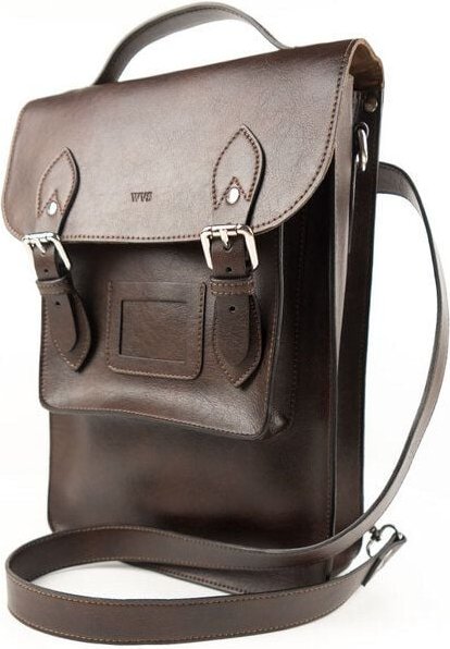 Will's Vegan Shop Großer Satchel-Rucksack Kastanie Herren
