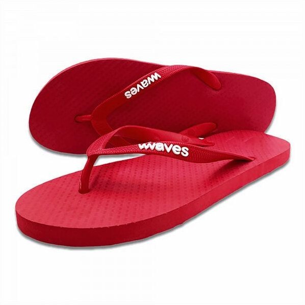 WAVES Original Red - Flip Flop aus fair gehandeltem Naturkautschuk - Badelatschen in Rot