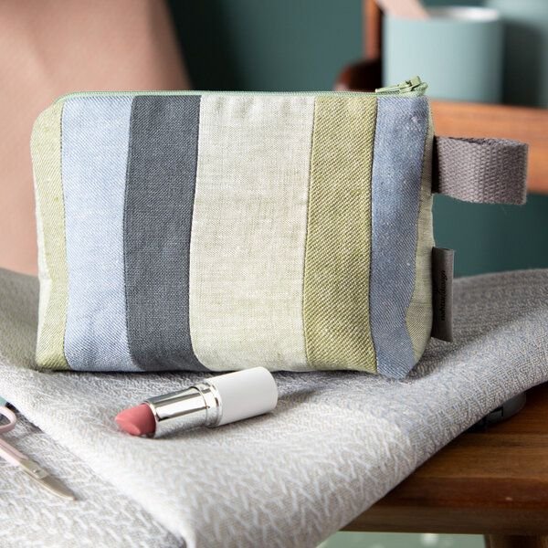 nahtur-design Kosmetiktasche aus 100% Leinen | Kleine Leinentasche