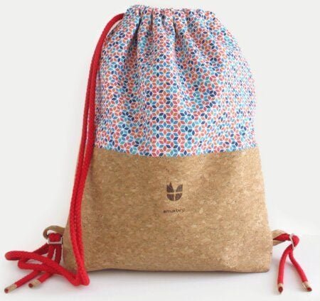 smukbird Turnbeutel aus Bio-Baumwolle mit Korkboden