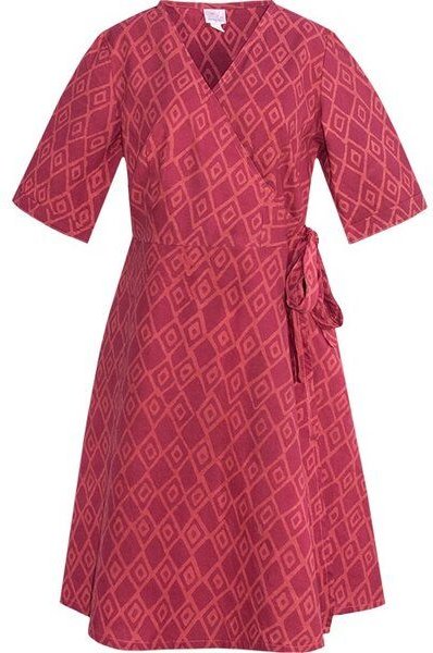 Global Mamas Bio Sommer- & Herbstkleider - WRAP - Ocean Tropics/Canopy Charcoal/Argyle Wine