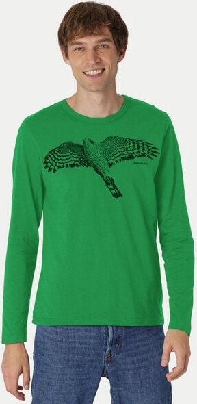 Peaces.bio - handbedruckte Biomode Bio-Herren-Langarmshirt "Sperber"