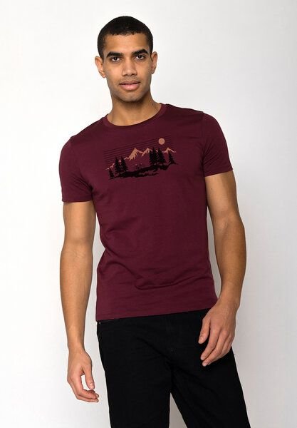 GREENBOMB Bike Mountain Pines Guide - Sportliches T-Shirt aus Bio-Baumwolle / hochwertiger Print / GOTS / Fair & Vegan