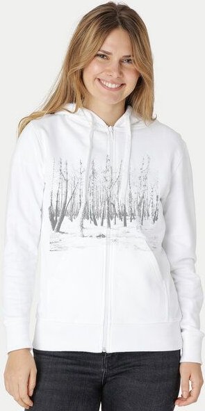 Peaces.bio - handbedruckte Biomode Zip-Hoodie Woodland Damen