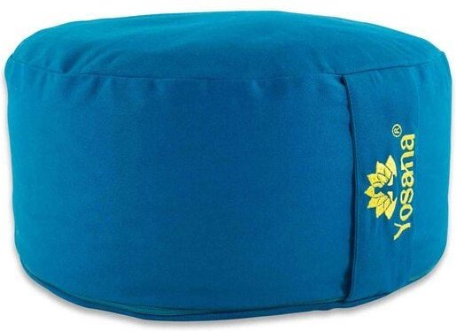 Yosana Yogakissen XL, 35cm rund, Meditationskissen mit Deutscher Bio-Dinkelspelzen Füllung