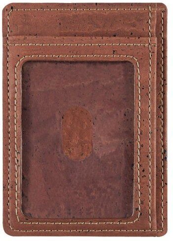 corkor Karten-Portemonnaie aus Kork mit Sichtfenster