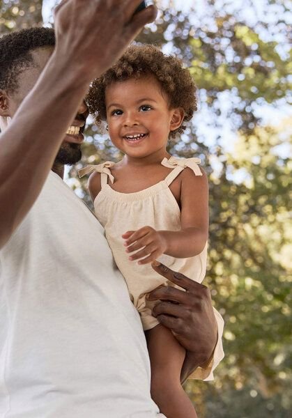 hessnatur Kleid Regular aus Bio-Baumwolle mit Leinen