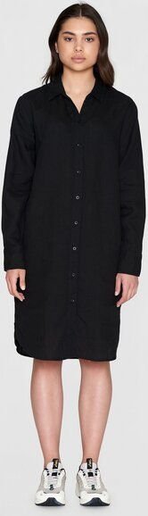 KnowledgeCotton Apparel Leinen- Hemdkleid - Classic linen dress - GOTS/Vegan