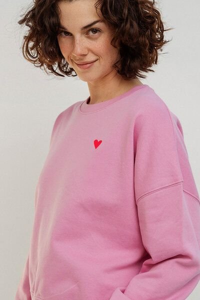 Kultgut Artdesign - Goodness Pulloversweater im Boxistyle / Red Heart