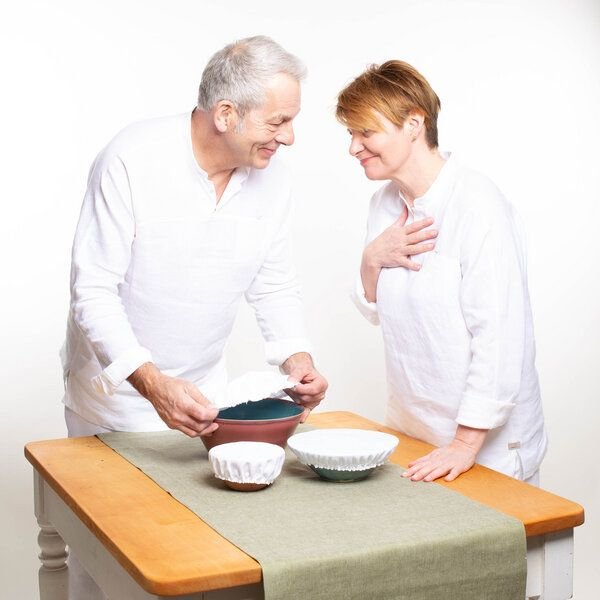 nahtur-design Abdeckhaube und Filtertuch aus 100% Bioleinen