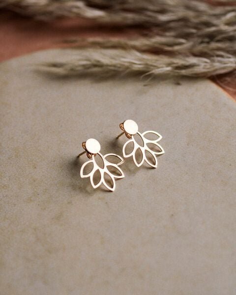 lille mus Ohrstecker 'Blütenblätter' 3-in-1 925 Silber / vergoldet