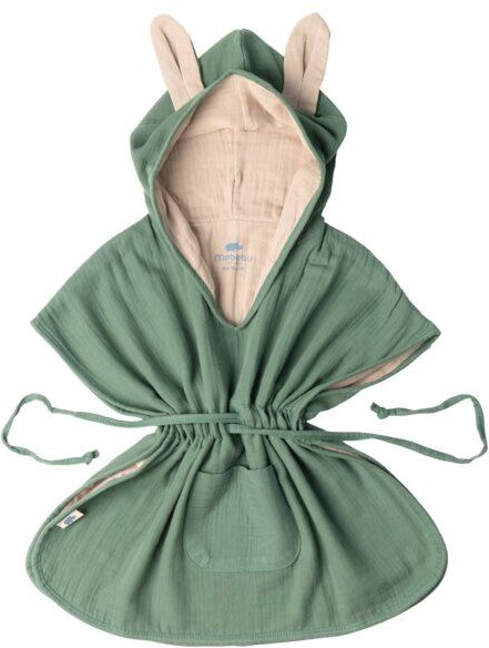Mababu Musselin Badeponcho aus 100% Bio-Baumwolle, OEKO-TEX® STANDARD 100 & GOTS zertifiziert, für Kinder (1-3 Jahre, 4-...