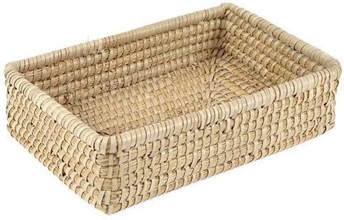 GLOBO Fair Trade Korb Box in drei Größen, Kaisa-Gras - Eckig Naturmaterial, nachhaltige Handarbeit