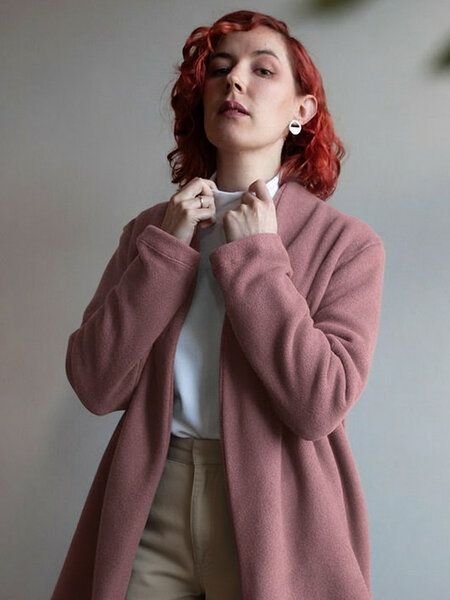 Ecostories Cardigan Kuschelwerk aus 100% Biobaumwollfleece