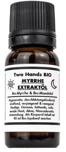 Two Hands BIO Myrrheextraktöl mit Bio-Myrrhe & Bio-Mandelöl - 5 % Extrakt - Bio Vegan