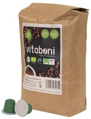 Vitaboni Bio Fairtrade Kaffee Espresso und Lungo in biologisch abbaubaren Kapseln