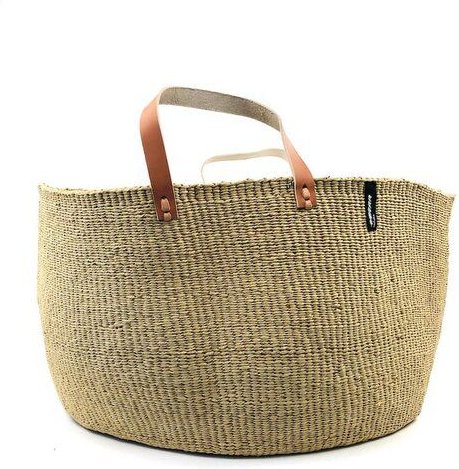 KIONDO Körbe XXL - 3in1 Sisal Tragetasche, Aufbewahrungs- & Pflanzkorb - Mifuko