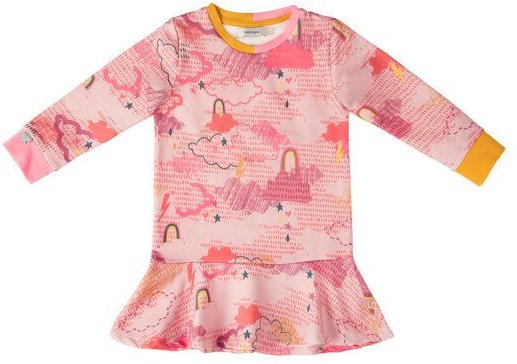 Marraine Kids Sweatkleid mit Alloverdruck Rainbowstar