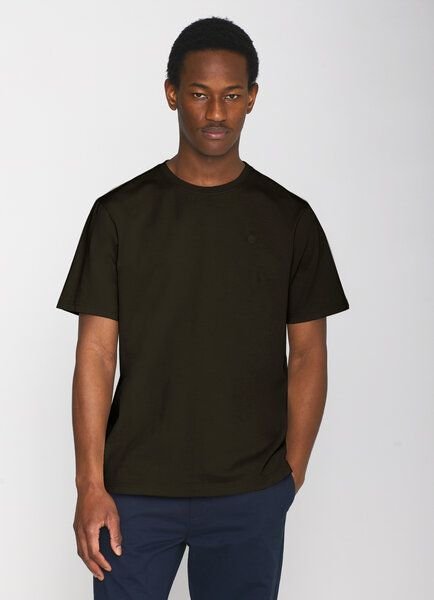 KnowledgeCotton Apparel T-Shirt LOKE Badge aus Bio-Baumwolle - ROC/GOTS/Vegan