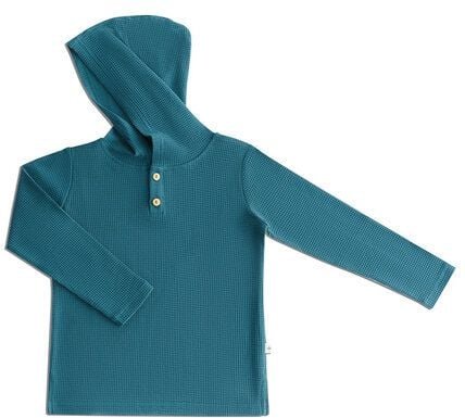 Kinder Kapuzenshirt Bio-Baumwolle Waffel Strick Kapuzenpullover 2058"Leela Cotton"