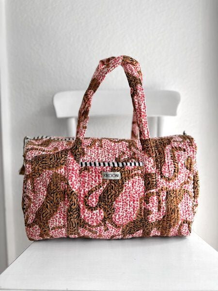 KIKOONI handgefertigte große Baumwolltasche "K. Shopper"