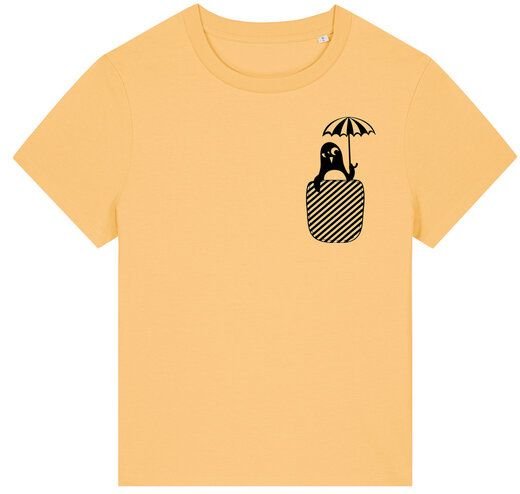 Thumbnail - päfjes Pinguin Paul mit Schirm - Fair Bio Vegan - Frauen T-Shirt