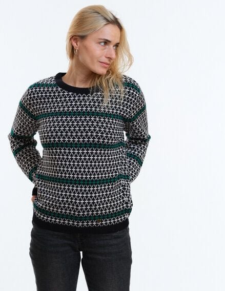 GARY MASH Pullover Lamona aus feinem Jacquardstrick