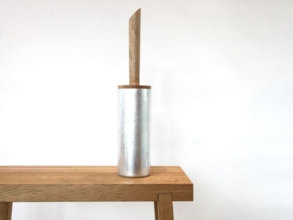 werkvoll by Lena Peter Upcycling WC-Bürste FIRE mit Eichegriff