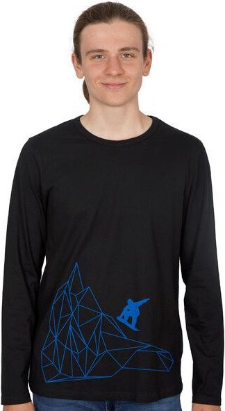 HANDGEDRUCKT "Origamipiste" Männer Longsleeve