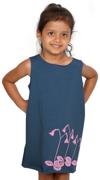 HANDGEDRUCKT "Moosglöckchen" Kinder Biokleidchen