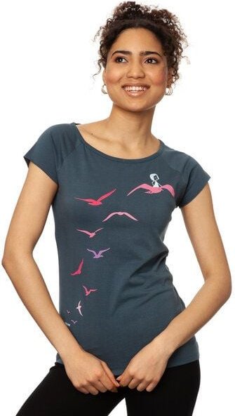 FellHerz Damen T-Shirt Möwenflug thundercloud