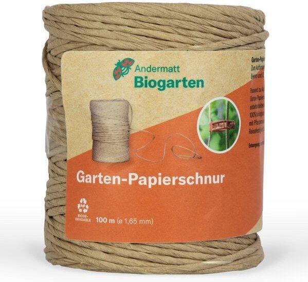 Andermatt Biogarten Garten-Papierschnur 100 m – biologisch abbaubare Schnur zum Aufbinden von Pflanzen