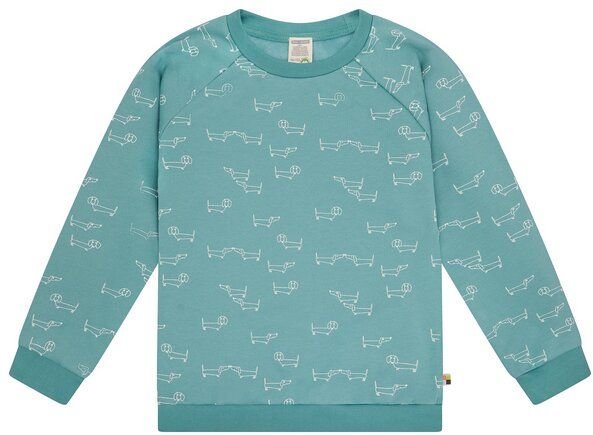 loud + proud Kinder Sweatshirt mit Alloverdruck, GOTS-zertifiziert