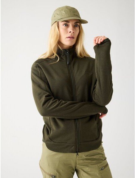 Thumbnail - KnowledgeCotton Apparel Fleece-Jacke mit Reißverschluss DYNAMIC aus Merinowolle - Damen