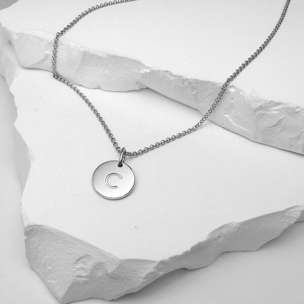MOANINA Kette Buchstabe Initialen 925 Silber - 3 Längen