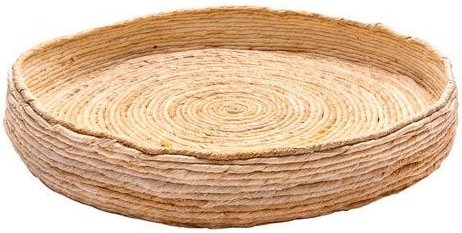 Originalhome Natürliches Tablett aus Abaca, handgefertigt, Lurik (54 cm)