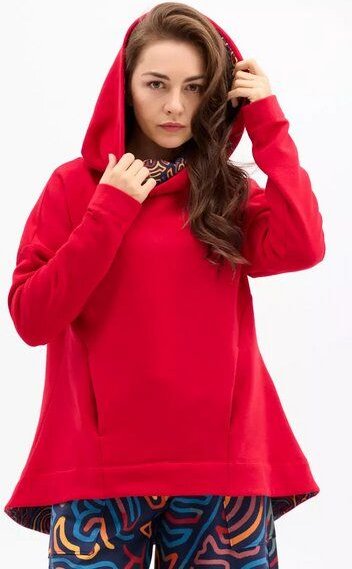 Thumbnail - Hoodie Aruba Damen – Kapuzenpullover aus Bio-Baumwolle – mit geräumiger Tasche & KOKOworld-Prints – warm, bequem & fair ...
