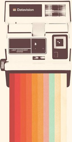 Photocircle Poster / Leinwandbild - Instant Camera Rainbow