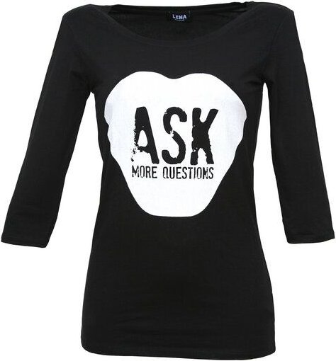 Lena Schokolade ASK MORE QUESTIONS - Sleeve Shirt schwarz