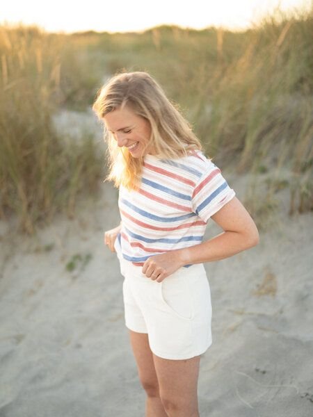 FUXBAU Frauen Ajour Streifenshirt