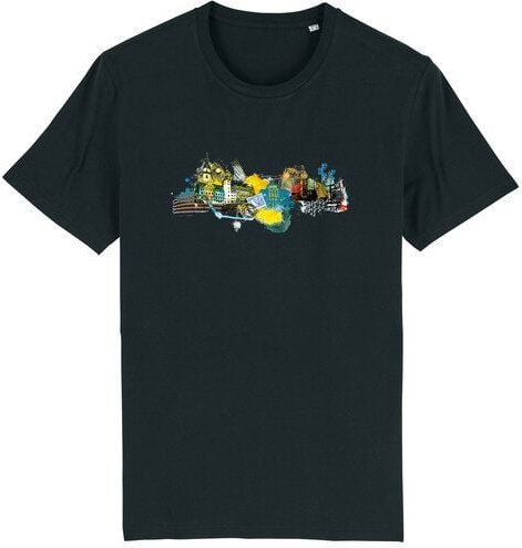 Spangeltangel bedrucktes T-Shirt, Chemnitz, nachhaltig, Stadt, Herren, Damen, Unisex, Biobaumwolle